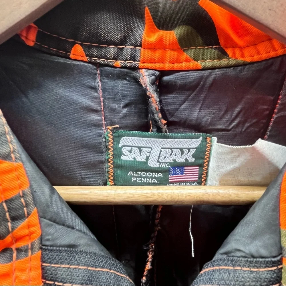 SafTBak Orange Camo Hunting Overalls Boys L Hunt‎ outdoors Winter